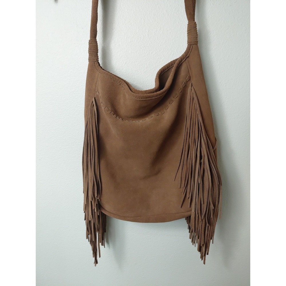 Margot Guanine Leather Crossbody Bag Brown Bill Tassel Boho Y2k LagenLook
